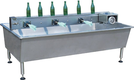 六头水槽式刷瓶机，旧瓶优质刷瓶设备，旧瓶怎么批量刷洗设备厂家